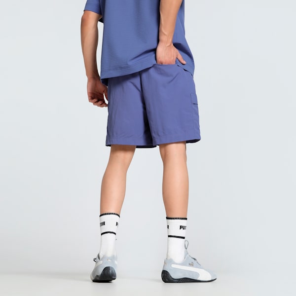 WARDROBE Essentials Men's Relaxed Fit  6" Cargo Shorts, Blue Crystal, extralarge-IND
